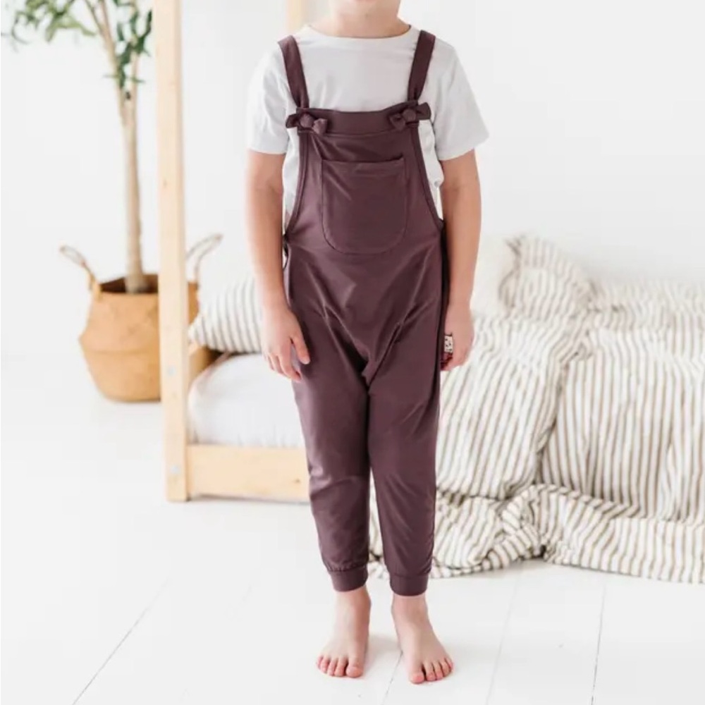 Brand new with tags green bamboo overalls.